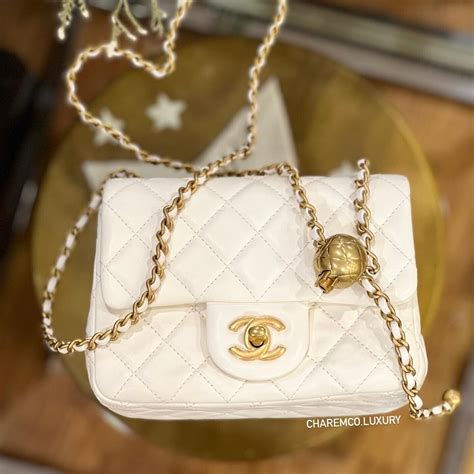 chanel white bag small|chanel small shopping bag 2021.